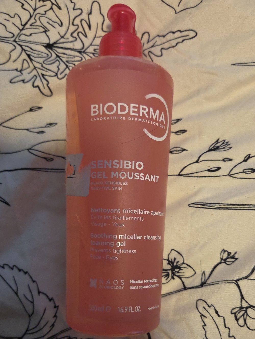 Bioderma Sensibio Gel Moussant Soothing Cleansing Gel —new Sealed 500 Ml